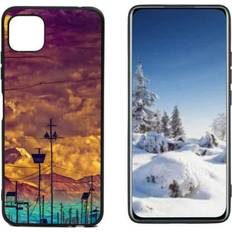 Compatible with Boost Mobile Celero 5G Phone Case Mountain-8 Case Silicone Protective for Teen Girl Boy Case for Boost Mobile Celero 5G