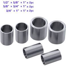 Greenzech Set 2:6pcs 1/2 to 5/8 Inch 5/8 to 3/4 Inch 3/4 to 1 Inch Steel Shaft Adapter Reducer Sleeve Bushing for Table Grinding Wheel