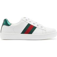 Gucci Kids Ace Leather Sneakers White Junior