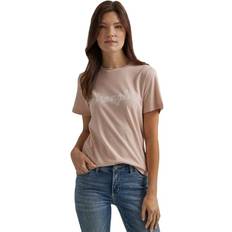 Wrangler Women T-shirts Wrangler Rope Logo Graphic Short-Sleeve T-Shirt for Ladies Peach Whip