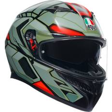 Motorcycle Equipment AGV K3 Decept, Integralhelm Matt Schwarz/Grün/Rot