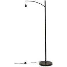 Indoor Lighting Floor Lamps ValueLights Black Metal Base Curve Floor Lamp