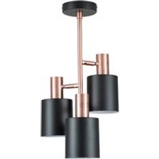 Pacific Lifestyle Black & Antique Copper 3 Light Electrified Pendant Lamp