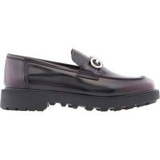 Men - Purple Moccasins Ferragamo Mens Gancini Ornament Calfskin Moccasins