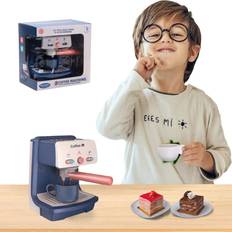 Coo11 Home Appliances Kitchen Pretend Play Coffee Maker Machine Set, Dispenser cup with Light and Sound Perfect Kitchen Set, Perfect for Kids 5 Ages