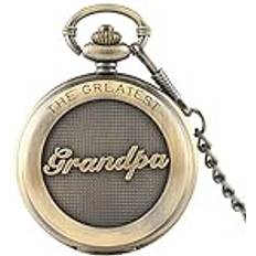 VejiA Pocket Watch, Antique Bronze Grandpa Necklace Pocket Watch,pocket watches for men