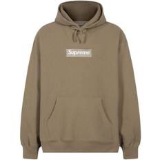 Supreme Kleding Supreme Katoenen Hoodie Met Logo - Beige