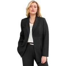 Jessica London Blazers Jessica London Plus Women's Bi-Stretch Blazer in Black Size W Professional Jacket