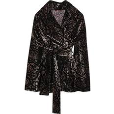 Samt Cardigans OBIDI Velvet cardigan BLACK