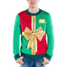 Christmas Sweaters - Green Tipsy Elves Men's Christmas Present Ugly Christmas Sweater