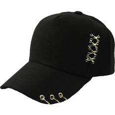 Caps Kpop Hat Ring Baseball-Cap Suga-Snapback Baseball Cap with Iron Rings Black Medium, Black Medium, Black-2