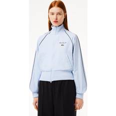 Lacoste Donna Abbigliamento esterno Lacoste Relaxed Fit Diamond Taffeta Track Jacket Light Blue