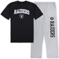 T-shirts Concepts Sport Men's Black/Heather Gray Las Vegas Raiders Big & Tall T-Shirt & Pajama Pants Sleep Se 3xb 3xb