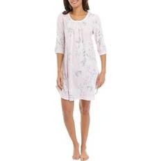 Polyester Nightgowns Miss Elaine Women's Cottonessa Short Gown, Pink