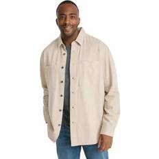 6XL Outerwear Johnny Bigg Johnny Bigg Men's Kendrick Twill Overshirt Jacket Stone