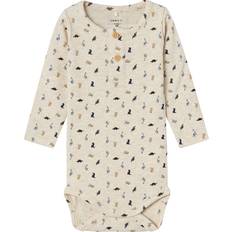 Dinosaurs Bodysuits Name It Dabbu LS Body - Peyote Melange (13233333)