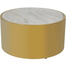 Gold round coffee table Premier Housewares Carlox Round Coffee Table