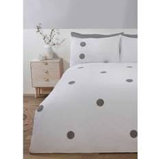 Sleepdown Polka Dot Duvet Cover White