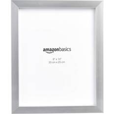 Amazon Basics Rectangular Picture 8 x 10 Pack of 2 Nickel Photo Frame