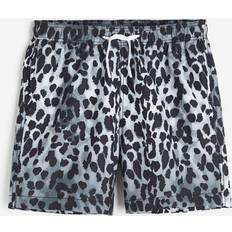 H&M Men Swimwear H&M & Patterned Swim Shorts Gray