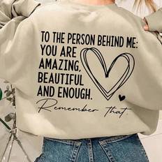 Shein Women Sweaters Shein Ladies' Slogan Printed Sweatshirt