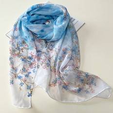 Chiffong Accessoarer Shein 1pc Women's Fashion Printed Chiffon Scarf Suitable For Four Seasons And Daily Use