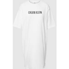 Calvin Klein Dam Nattlinnen Calvin Klein S/S Nightshirt WHITE