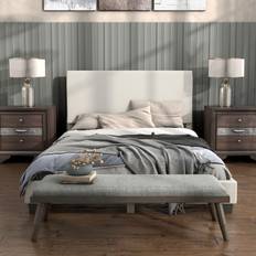 Beds & Mattresses Furniture of America Lumi White Simple