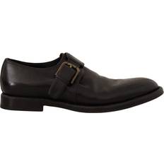 Gummi Monks Dolce & Gabbana Black Leather Formal Monk Strap Shoes EU44/US11