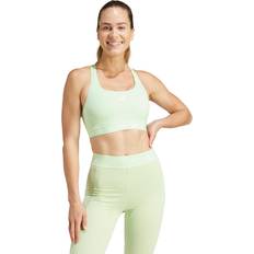 Mujer - Verde Sujetadores Adidas Powerreact Training Medium-Support Techfit Bra Green Female