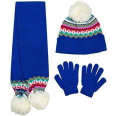 Children's Clothing Peak 2 Peak PEAK PEAK Girls And Boys Piece Blue Beanie Hat Scarf And Glove Matching Set