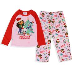 Gabby's Dollhouse Gabby Dollhouse Toddler Girls Meowy Christmas Show Sleep Pajama Set 4T