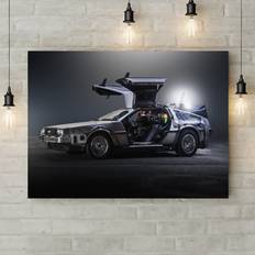 Borough Wharf Back to the Future DeLorean Photograph Print Framed Art