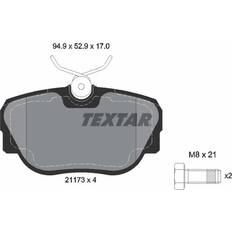 Textar 2117302 Bromsbeläggsats Bromsklossar, Bromsbeläggssats, skivbroms