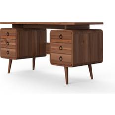 Alphason Somerset Walnut Writing Desk 59x150cm