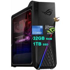 Desktop Computers ASUS ROG Strix GT15 G15 Gaming Desktop Computer 12th Generation Intel 12-Core i7-12700F Processor 32GB RAM 1TB SSD NVIDIA Geforce RTX 3060 12GB Graphic DisplayPort Aura Sync Win11 Gray + HDMI Cable