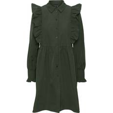 Vero Moda Mella Short Dress - Green/Duffel Bag