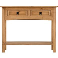 Wood Console Tables SECONIQUE Corona Pine Console Table 34x90cm