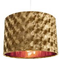 Lighting Happy Homewares Modern Metallic Gold Hammered Effect Crushed