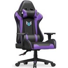 Bigzzia Ergonomic Gaming Chair with Lumbar Cushion&Headrest&Fixed Armrest 155 Degree Purple One Size