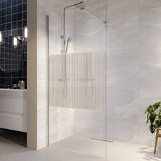 Showers 1000mm Frameless Semi Fluted