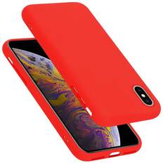 Cadorabo LIQUID ROT, Apple iPhone X XS Case for Apple iPhone X XS Cover Protection TPU Silicone Gel Red