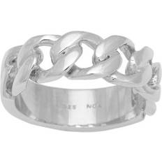 Nordahl's PANZER52 cool ring med panzerkæde look rhodineret sølv