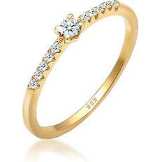 Ringe Goldring ring verlobungsring gold 585 gelbgold diamant geo brilliant elli mm