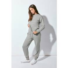 LTS Tall Soft Grey Cuffed Drawstring Joggers > 34" Tall Women's Joggers