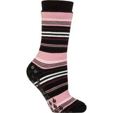 SockShop Abbigliamento SockShop Ladies IOMI Dual Layer Raynaud's Slipper Black Stripe