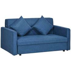 Blue Sofas Homcom Convertible Blue Sofa 152cm 2 Seater