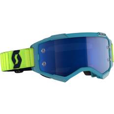 Krom Motorcykelbriller Scott Fury Chrome Motocross Goggles, blue-yellow