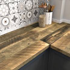 Westick WESTICK Brown Wood Wallpaper Peel and Stick Wood Contact Paper for Cabinets Countertops Waterproof Wooden Wall Paper Decorative Vinyl Countertop Wood Wallpapers for Bedroom Accent Wall 15.75" x 78"