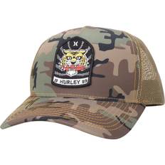 Clothing Hurley Men's Cap Wild Things Snap Back Brim Trucker Hat, One Size, Camo